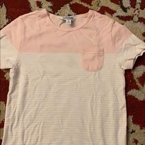 Pink and white casual shirt